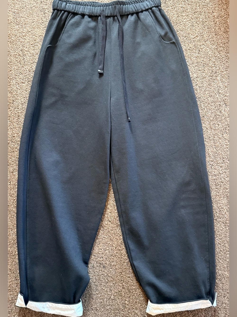 Women's Black Drawstring Jogger Trousers